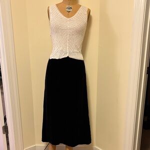 Ann Taylor Black Velvet Maxi Skirt